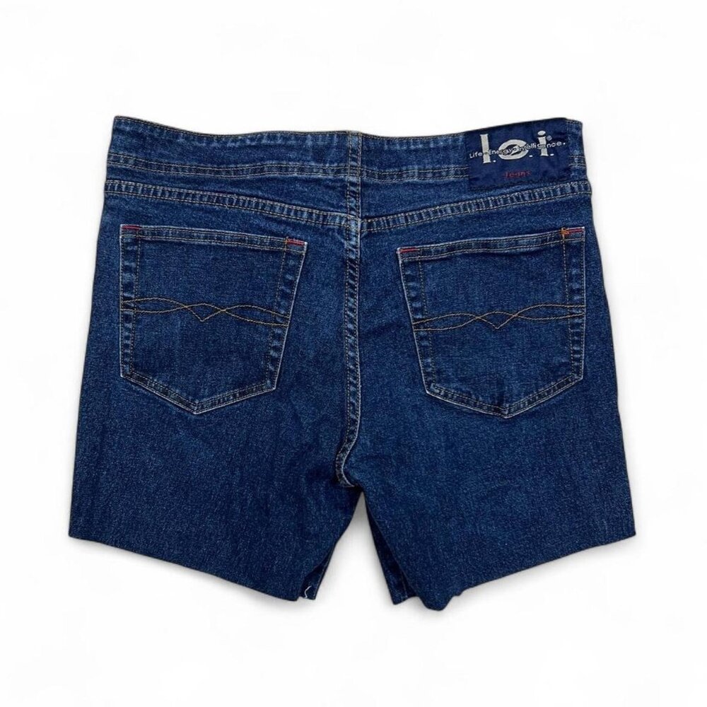 Vintage L.E.I. Y2K‎ Denim Shorts Jorts 7 Dark Wash Long Shorts